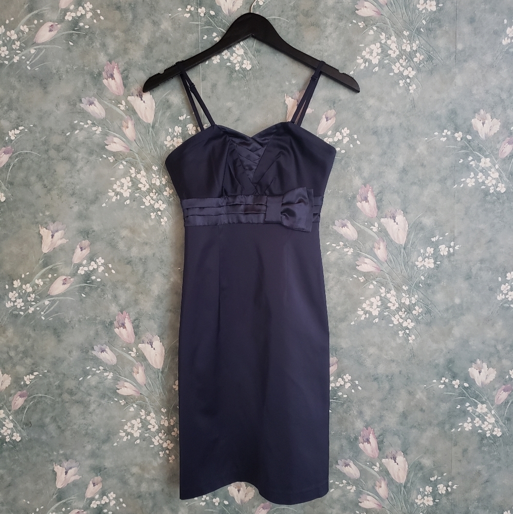 Holiday Satin cocktail mini dress